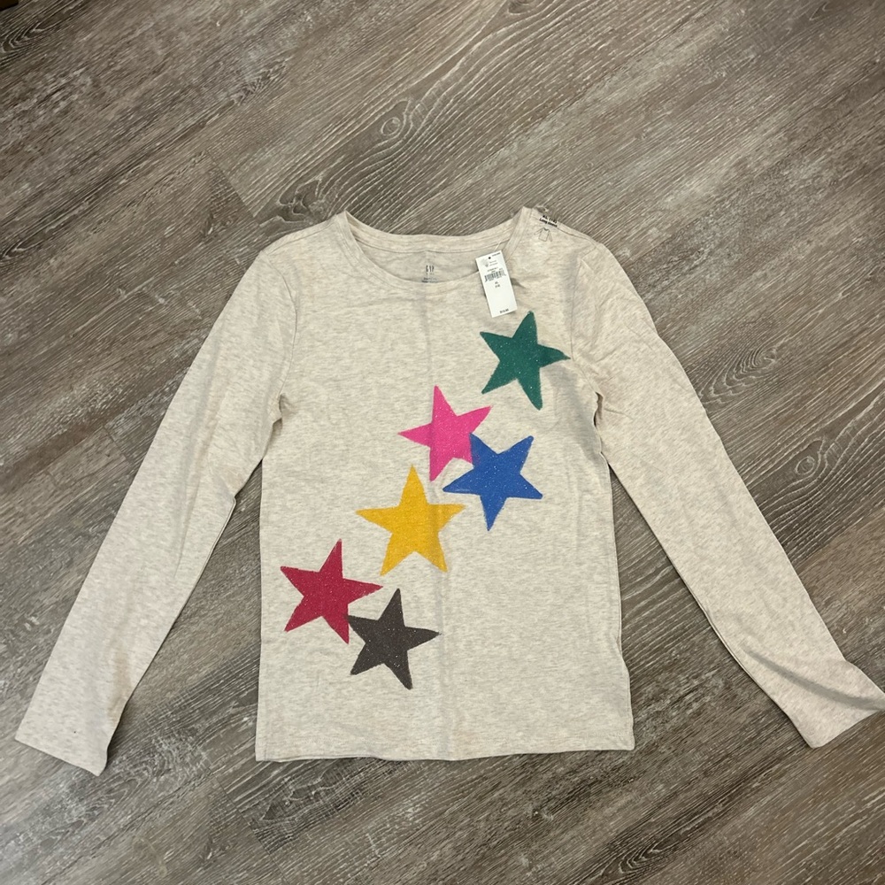 NWT GAP Kids Multicolor Star Long Sleeve Tee